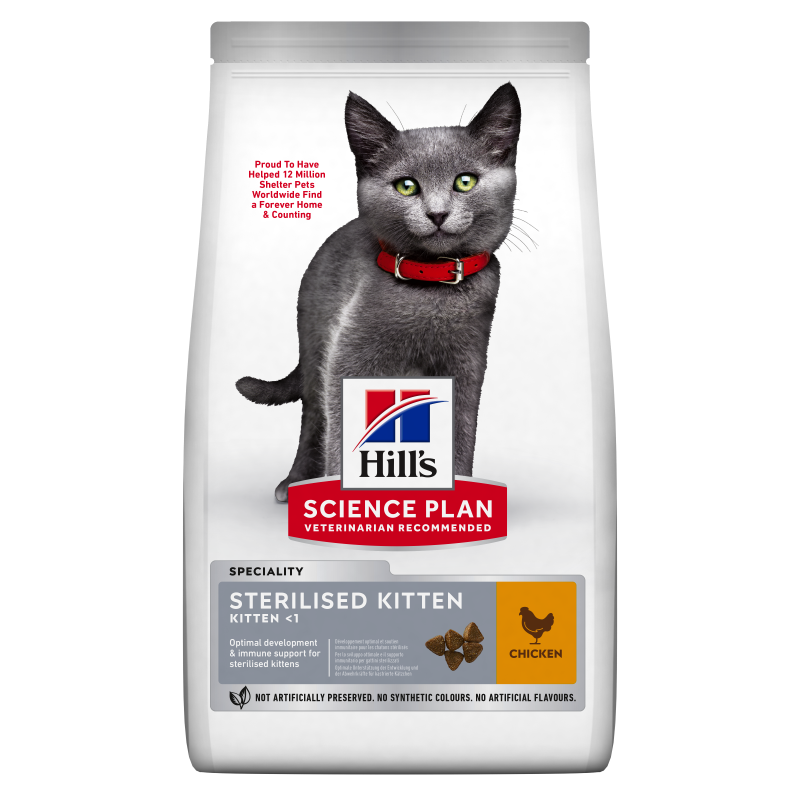 Hill\'s Science Plan Feline Kitten Sterilised Chicken, 1.5 kg
