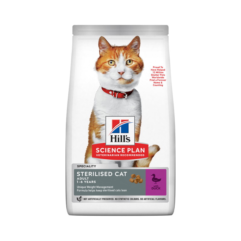 Hill\'s Science Plan Feline Adult Sterilised Duck, 10 kg