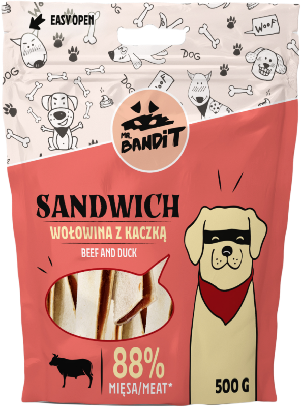 Mr. Bandit Sandwich, Vita Cu Rata, 500 g Delicii-Caini 2023-09-26