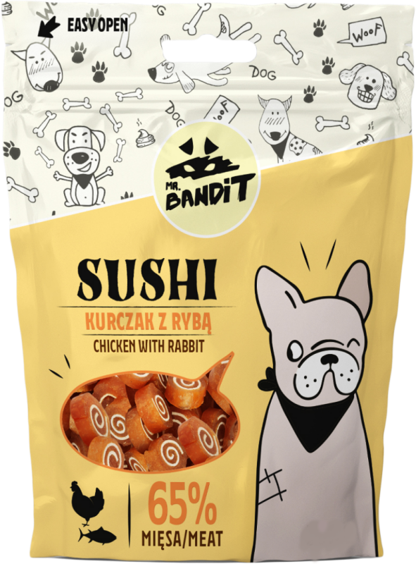 Mr. Bandit Sushi, Pui Si Peste, 80 G