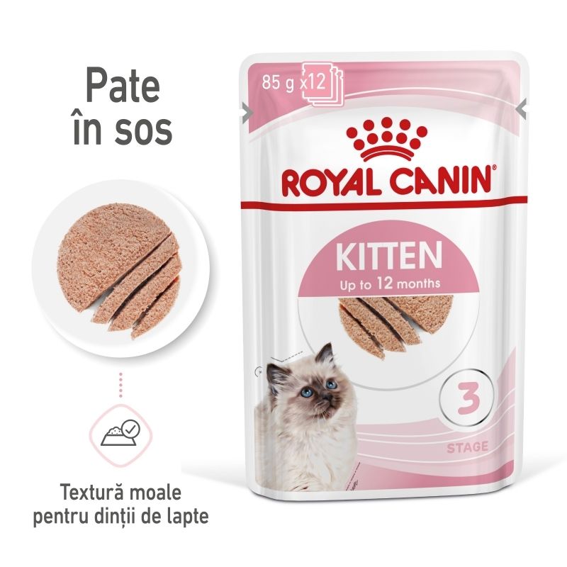 Royal Canin Kitten Hrana Umeda Pisica (pate), 12 X 85 G