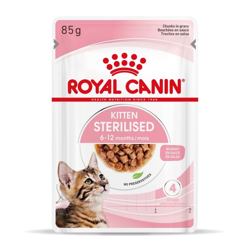 Royal Canin Kitten Sterilised Hrana Umeda Pisica (in Sos), 85 G