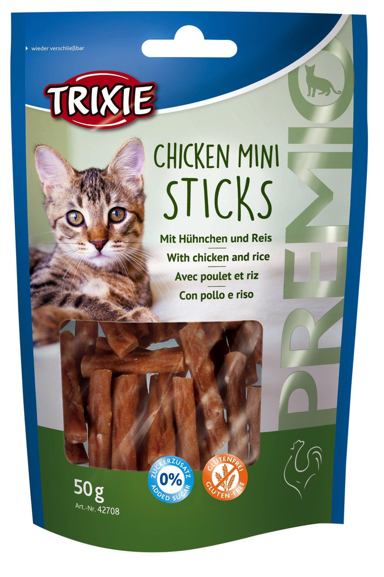 Batoane Sticks Mini Pisica cu Pui/ Orez 50 g 42708 42708