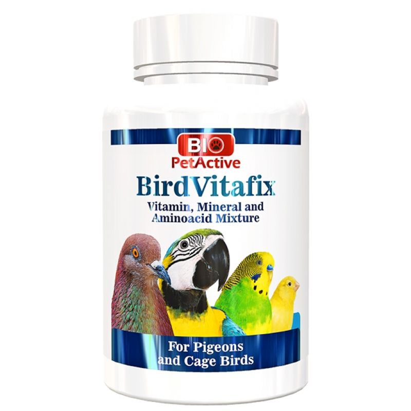 Mix vitamino-mineral pentru pasari ornamentale si porumbei, Bio PetActive Bird Vita Fix Powder, 75 g Bio