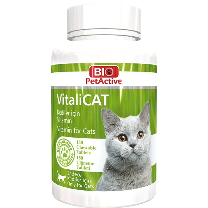 Vitamine Pentru Pisici, Bio Petactive Vitali Cat, 150 Tbl