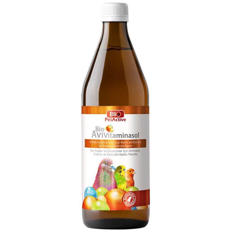 Vitamine pasari ornamentale si porumbei, Bio PetActive Bio AviVitaminosol, 500 ml