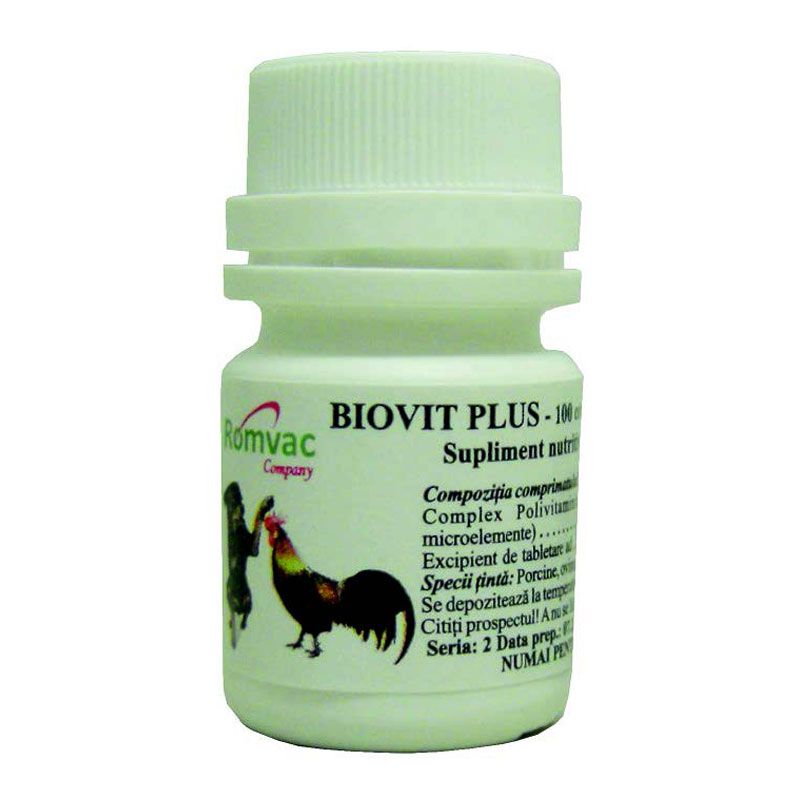 Supliment Biovit Plus, 100 comprimate 100 imagine 2022