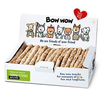 Bow Wow Recompense pentru Caini Natural Sticks Burta de Vita, 50 buc/ cutie