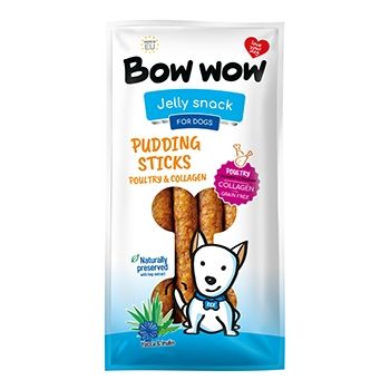 Bow Wow Recompense pentru Caini Salam de Pui, Colagen, Yucca, Inulina, 6 buc