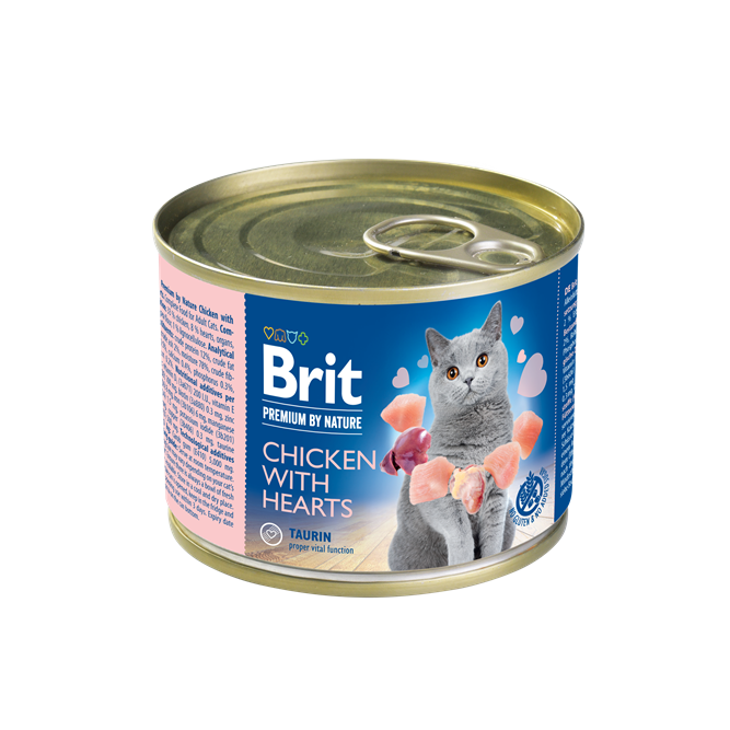 Brit Premium By Nature Cat Chicken With Hearts, 200 g