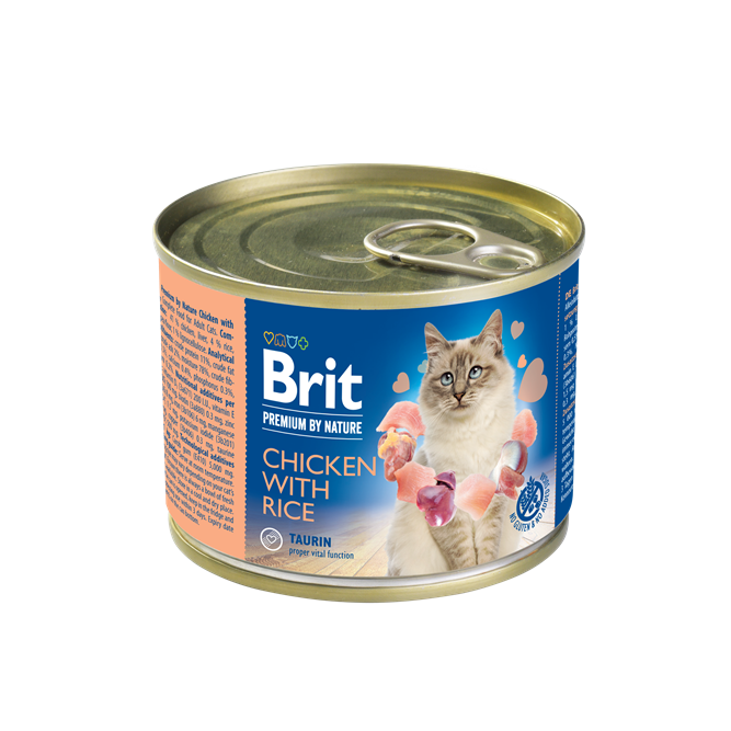 Brit Premium By Nature Cat Chicken With Rice, 200 g