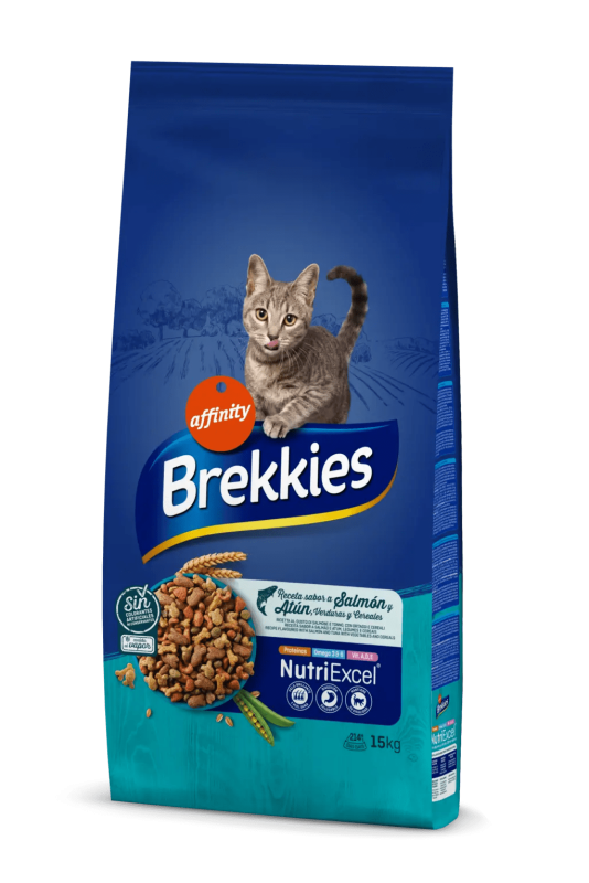 Brekkies NutriExcel Cat Somon & Ton, 15 Kg