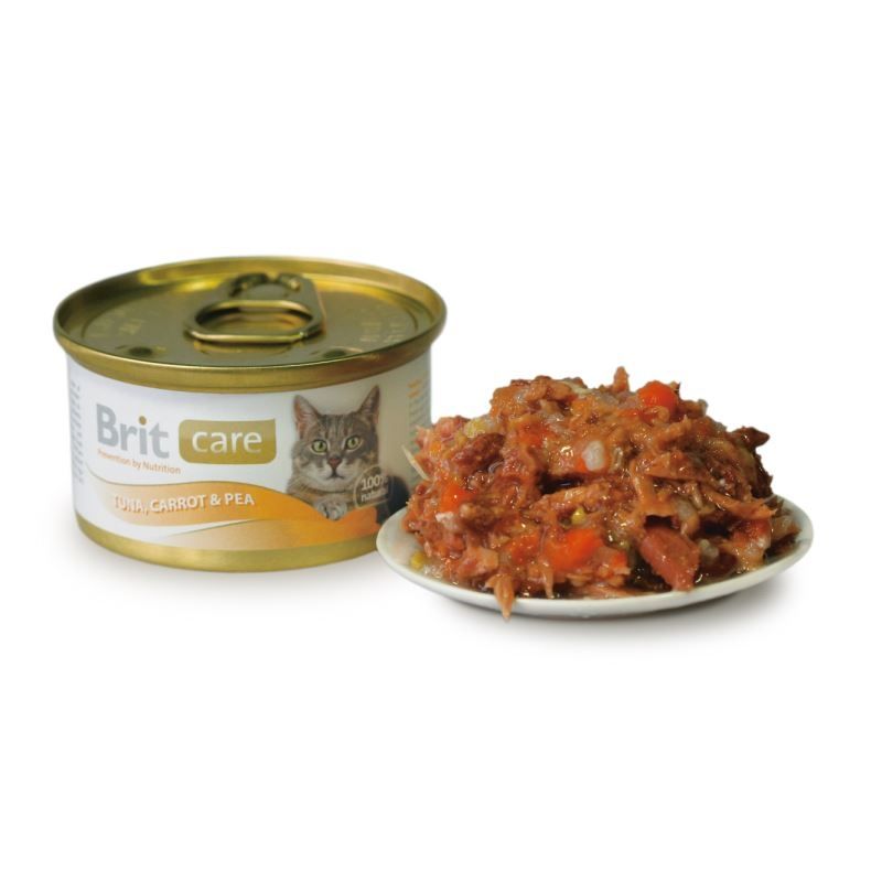 Brit Care Cat Tuna, Carrot and Pea, conserva, 80 g