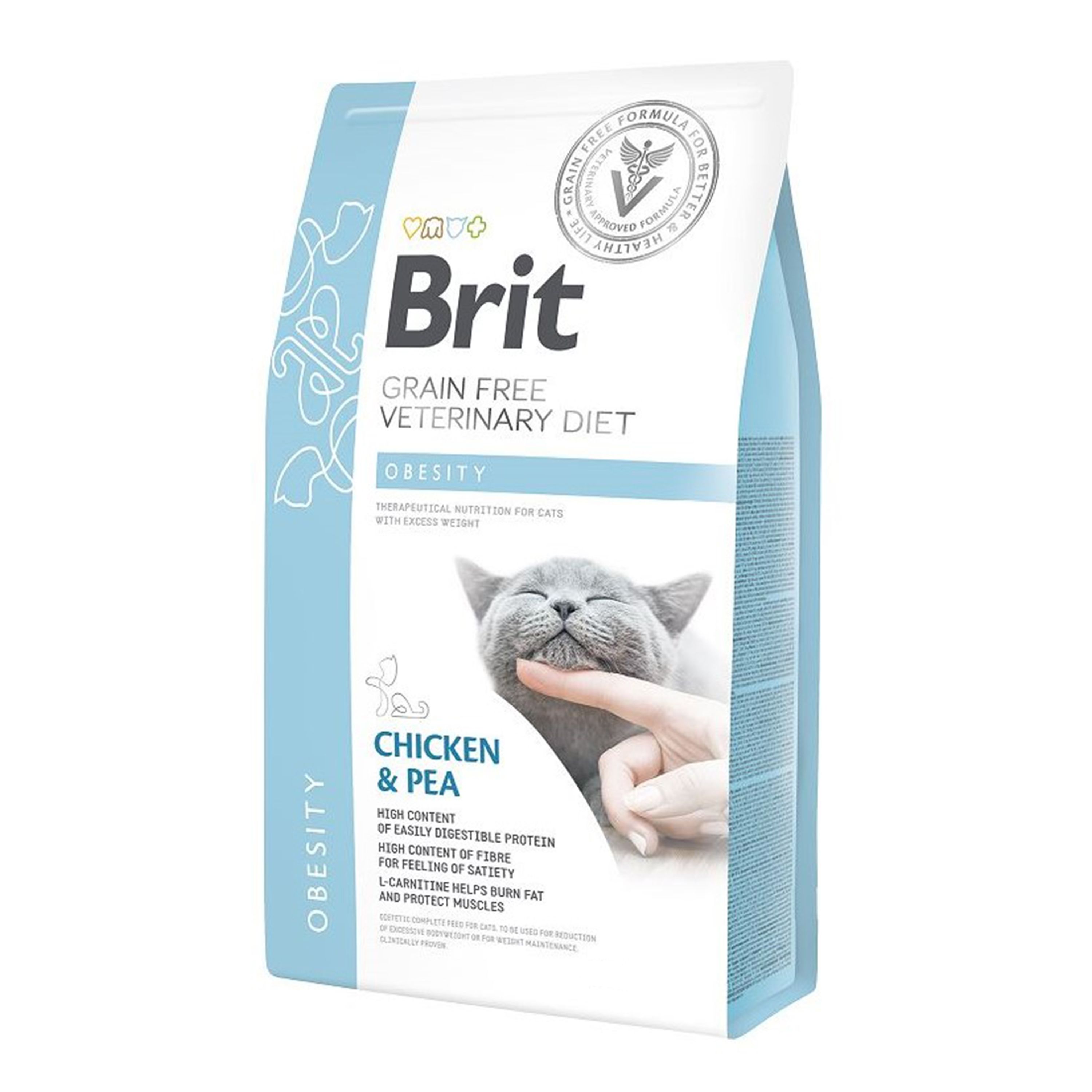 Brit Grain Free Veterinary Diets Cat Obesity, 2 kg BRIT