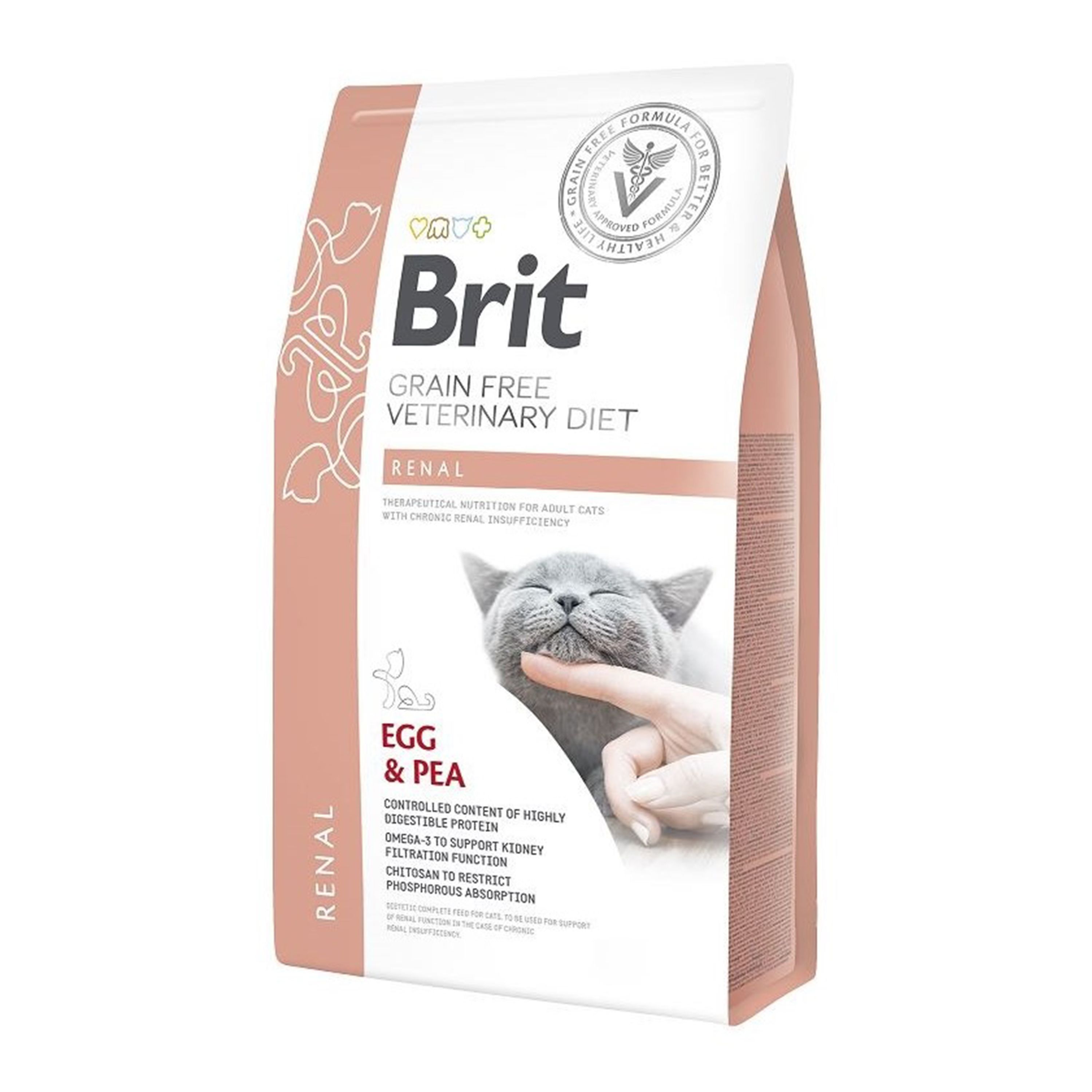Brit Grain Free Veterinary Diets Cat Renal, 2 kg Brit imagine 2022