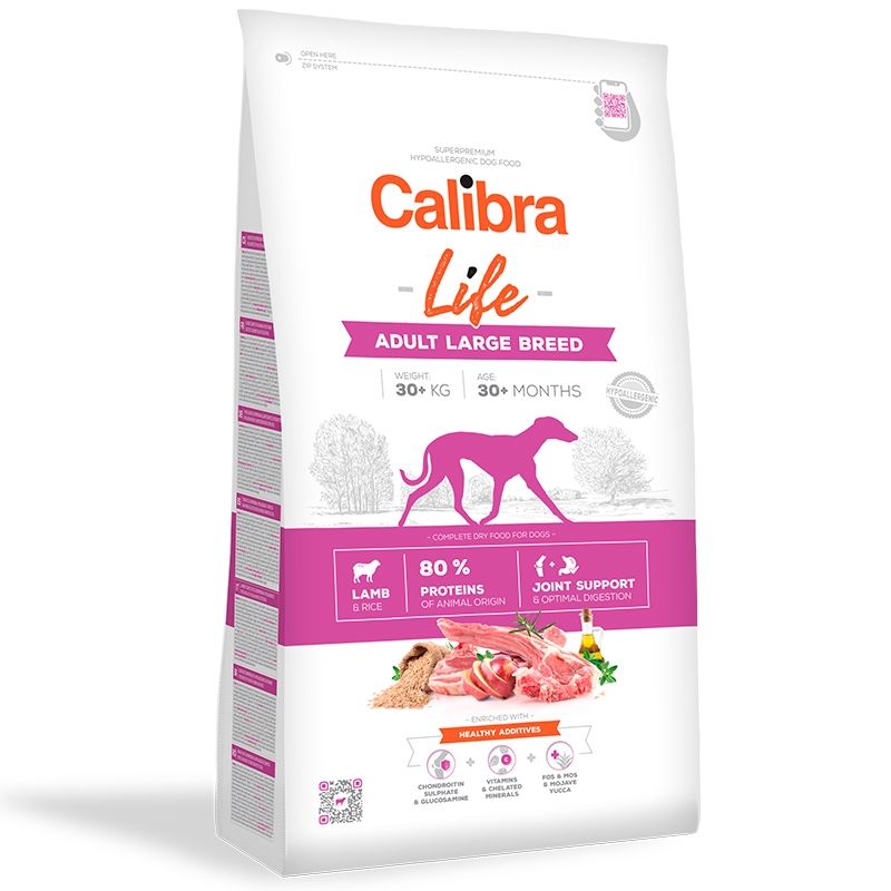 Calibra Dog Life Adult Large Lamb, 12 kg Adult imagine 2022