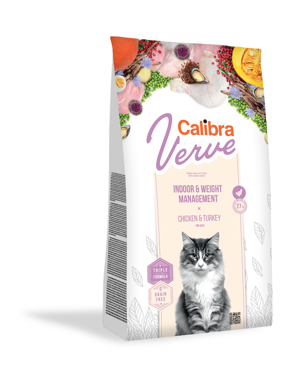 Calibra Cat Verve Grain Free Indoor & Weight, Chicken, 3.5 Kg