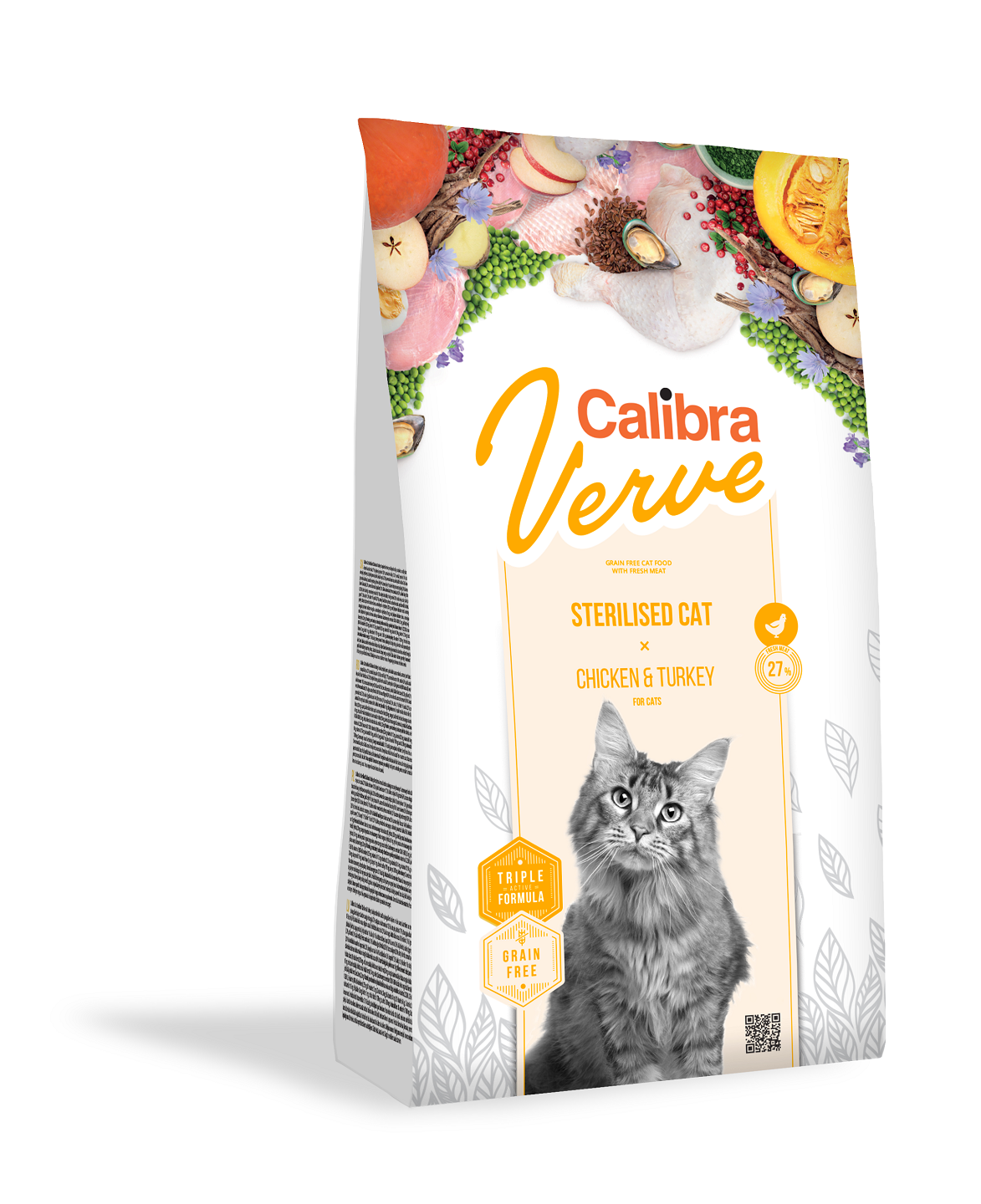 Calibra Cat Verve Grain Free Sterilised, Chicken & Turkey, 3.5 kg 3.5 imagine 2022
