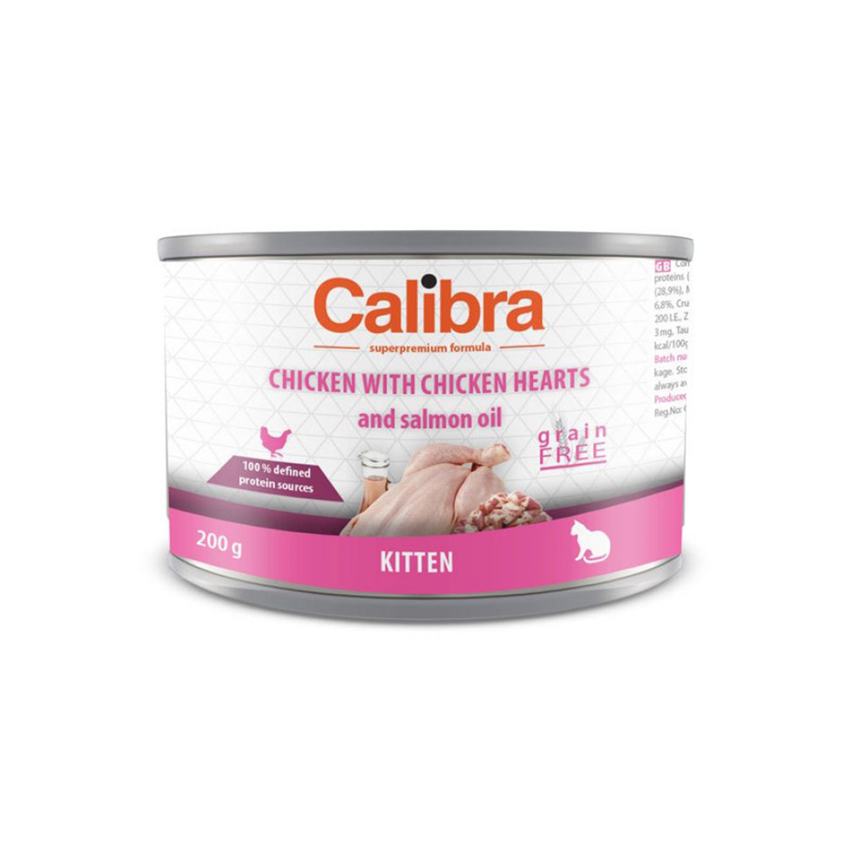 Calibra Cat Junior, Pui si Inimi Pui, 200 g