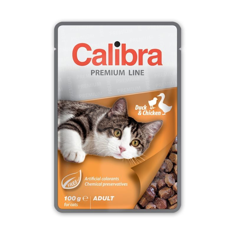 Calibra Cat Pouch Premium Adult Duck & Chicken, 100 g 100