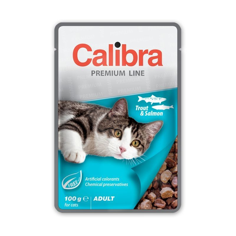 Calibra Cat Pouch Premium Adult Trout & Salmon, 100 g 100 imagine 2022