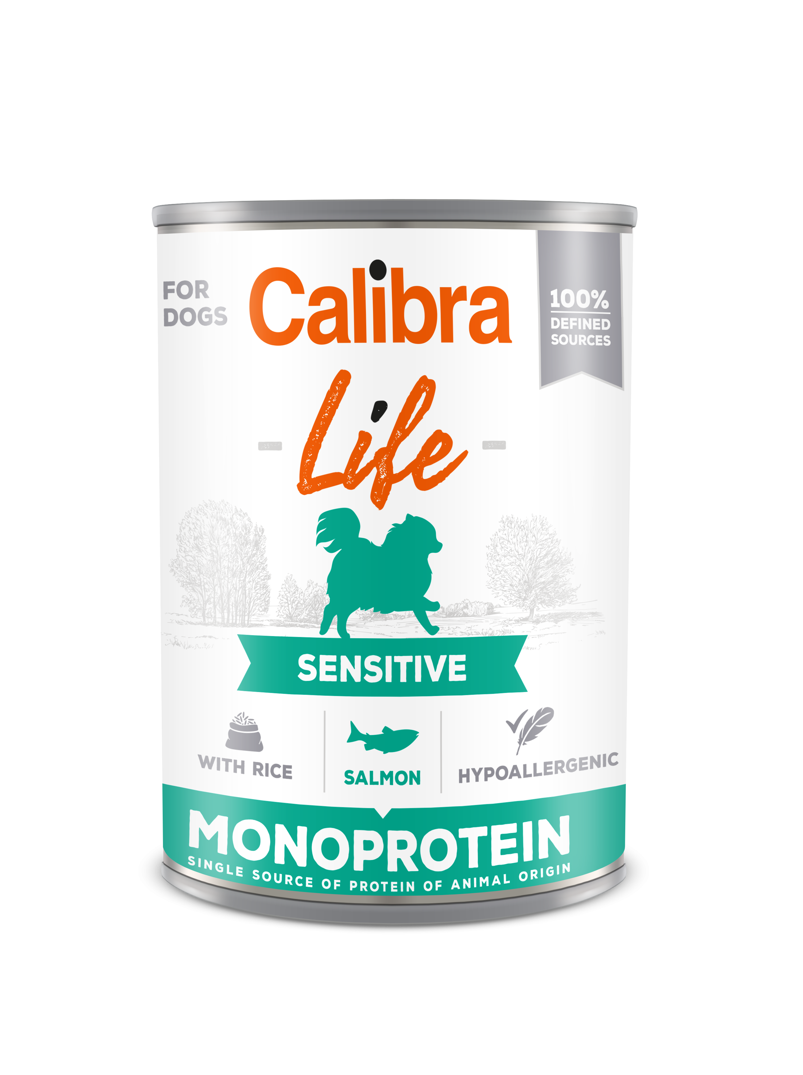 Calibra Dog Life Sensitive Salmon With Rice 400 G, Conserva