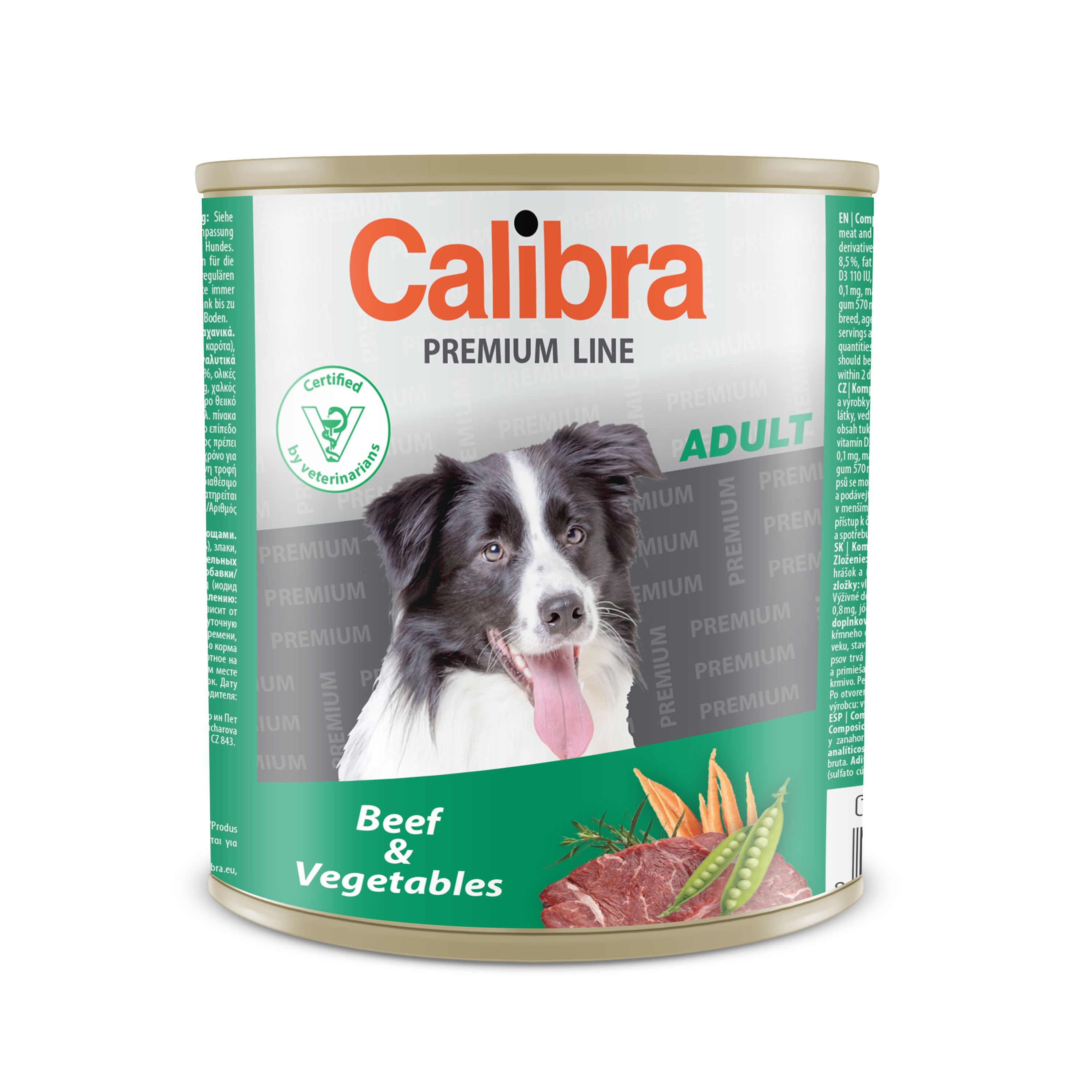 Calibra Premium Adult Beef and Vegetables, 800 g 800