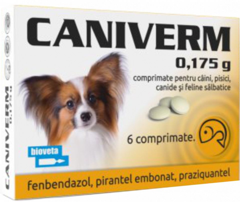 Caniverm palatabil, 0.175 g/ 100 tablete