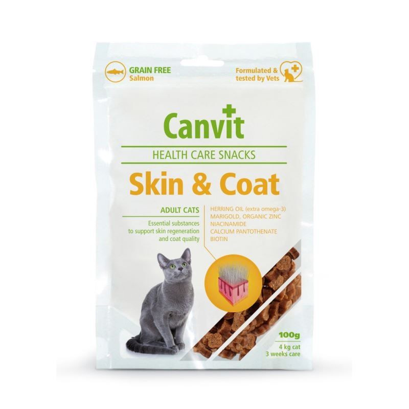 Canvit Health Care Skin and Coat Snack, 100 g 100 imagine 2022