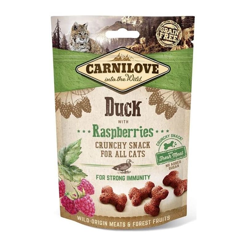 Carnilove Cat Crunchy Snack Duck with Raspberries, 50 g Carnilove imagine 2022