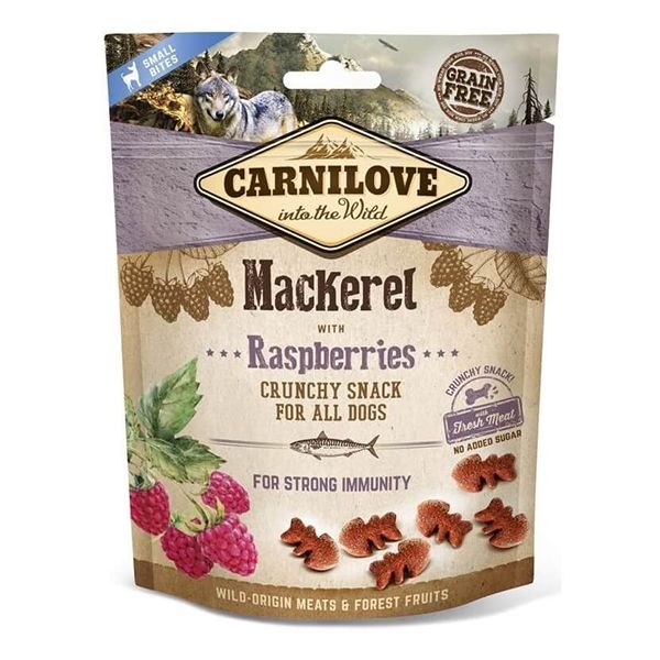 Carnilove Dog Crunchy Snack Mackerel with Raspberries, 200 g 200 imagine 2022