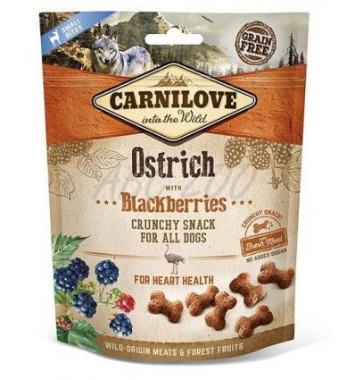 Carnilove Dog Crunchy Snack Ostrich With Blackberries, 200 g 200 imagine 2022