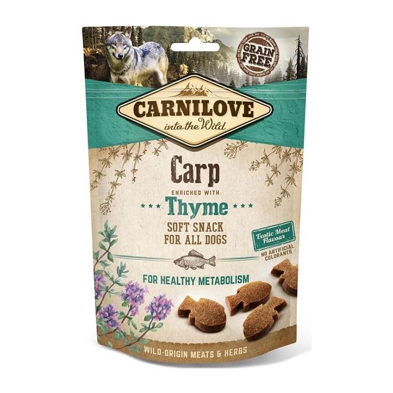Carnilove Dog Semi Moist Snack Carp With Thyme, 200 G