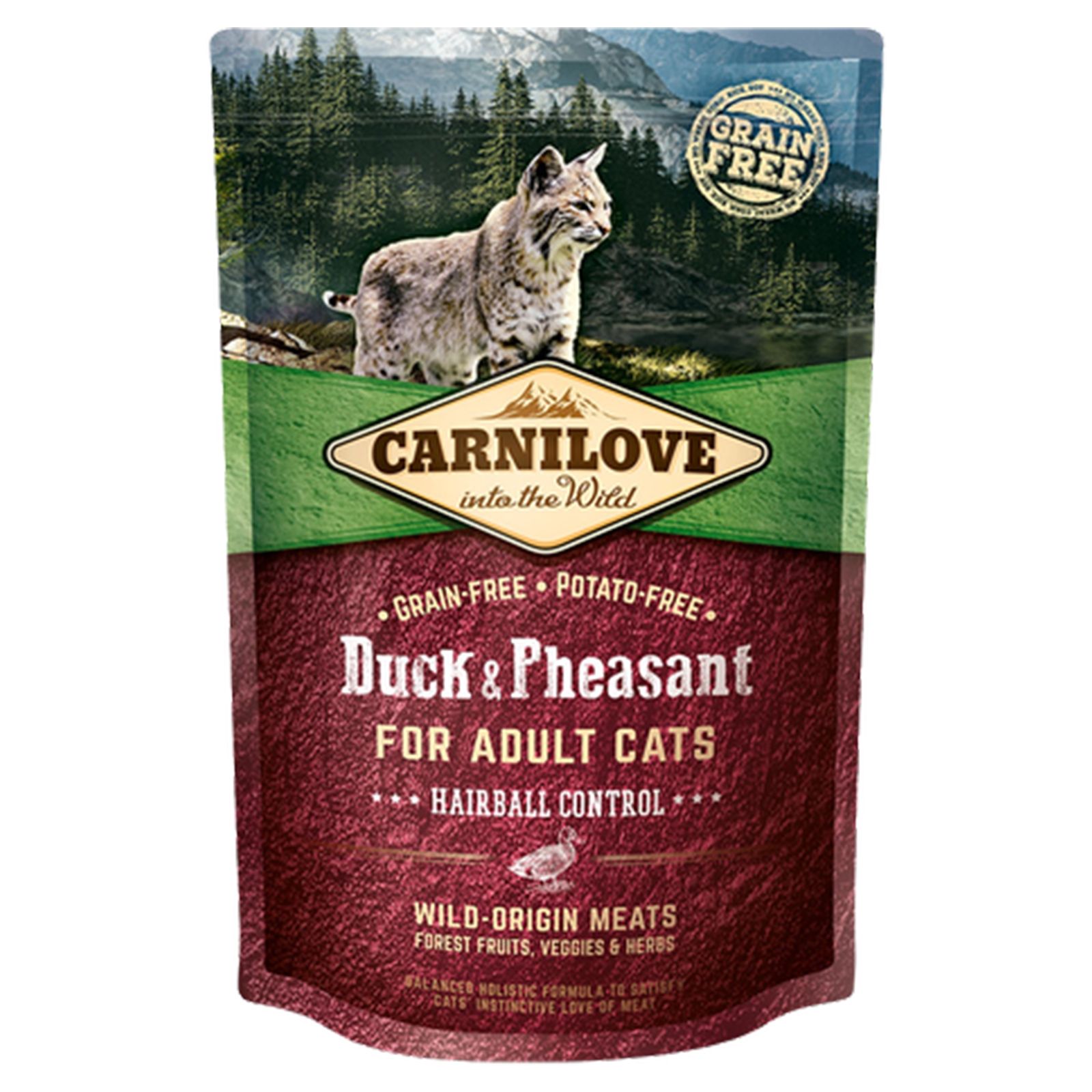 Carnilove Duck and Pheasant for Adult Cats, Hairball Control, 400 g 400 imagine 2022