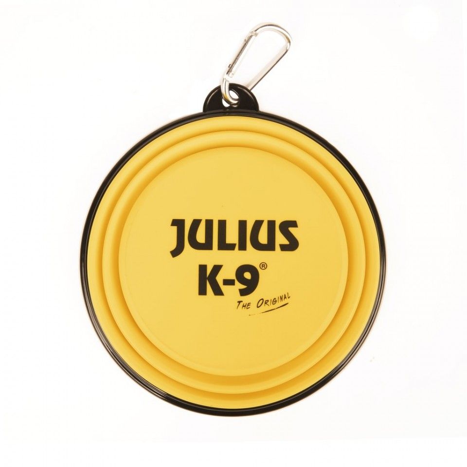 Castron pliabil silicon galben, Julius-K9, 350 ml