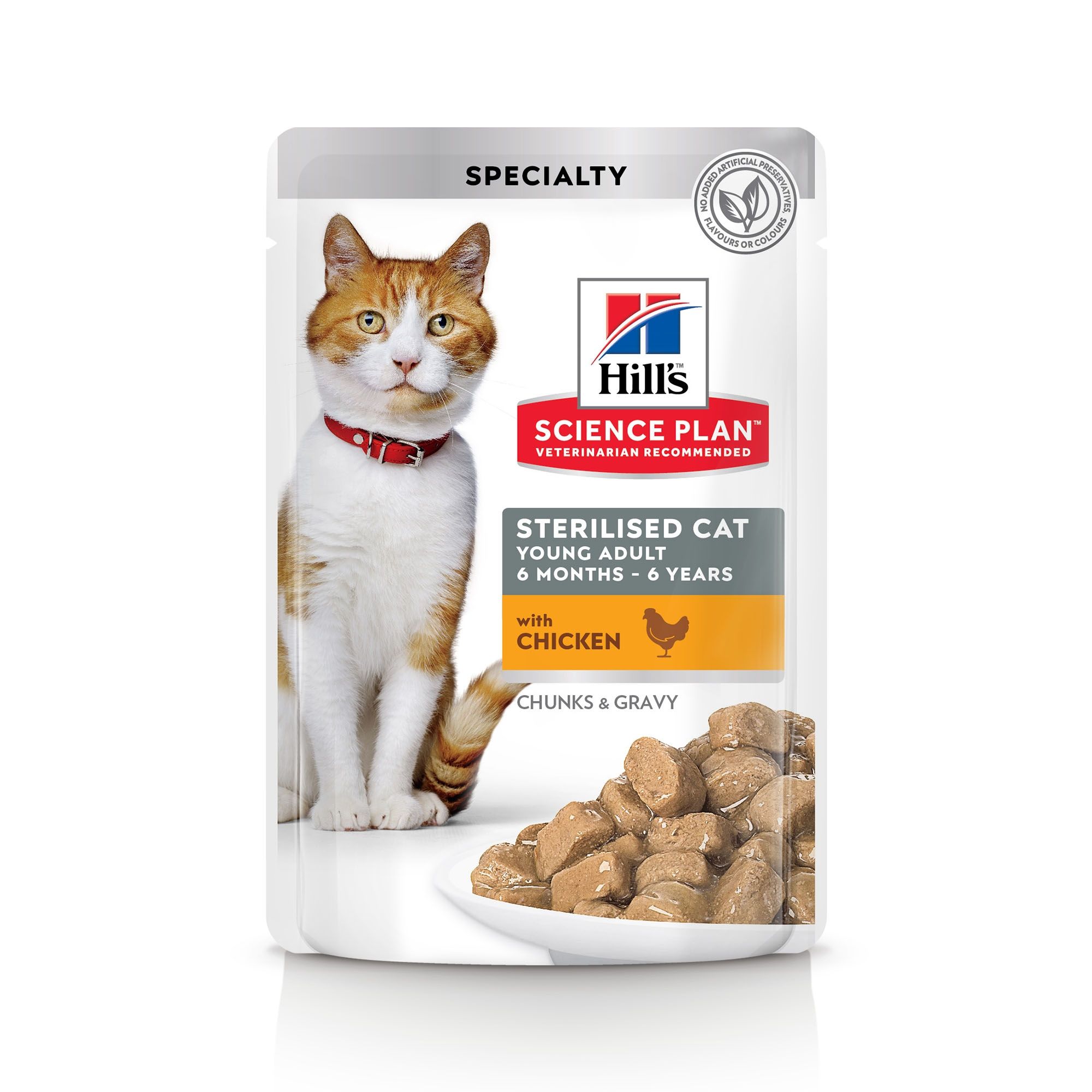Hill’s SP Feline Young Adult Sterilised Chicken, 85 g Adult