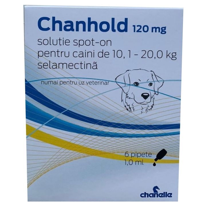 Pipete antiparazitare, Chanhold Dog, 120 mg x 6, 10 – 20 kg