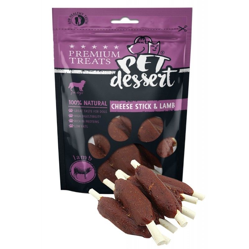 Pet\'s Dessert Cheese Stick & Lamb, 80 g