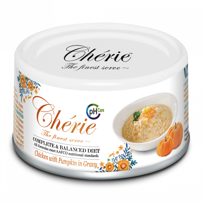 Cherie Adult Urinary Cat Pui in Sos de Dovleac, 80 g