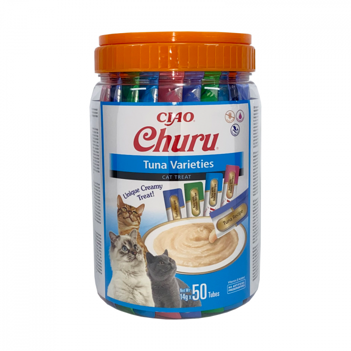 Churu Inaba Cat Varieties Recompense Cremoase cu Ton, 50 buc