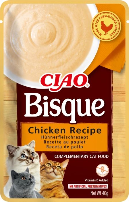 Ciao Bisque pentru Pisici cu Pui, 40 g