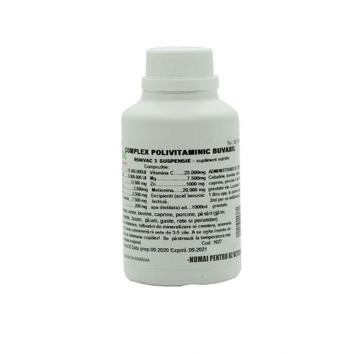 Complex Polivitaminic Buvabil Romvac-3, 50 ml Farmacie Cai 2023-09-26 3
