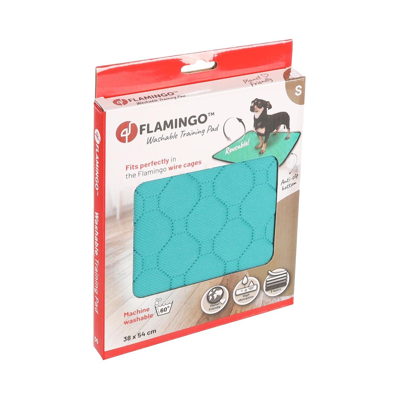 Covor Absorbant Caini, Lavabil, Antiderapant, Flamingo Patsy, S/ 54x38 cm