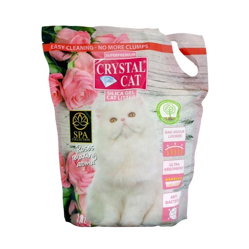 Crystal Cat nisip silicatic Trandafir, 3.8 l 3.8