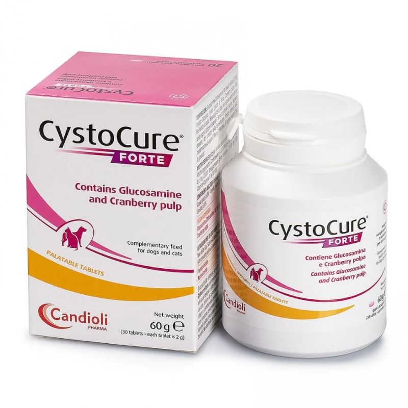 CYSTOCURE FORTE, supliment nutritiv pentru caini si pisici, 30 comprimate