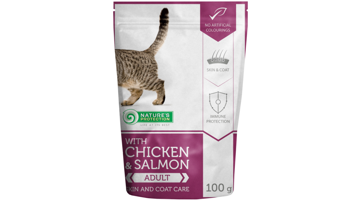 Nature's Protection Cat Skin and Coat Chicken & Salmon, 100 g 3,68 RON