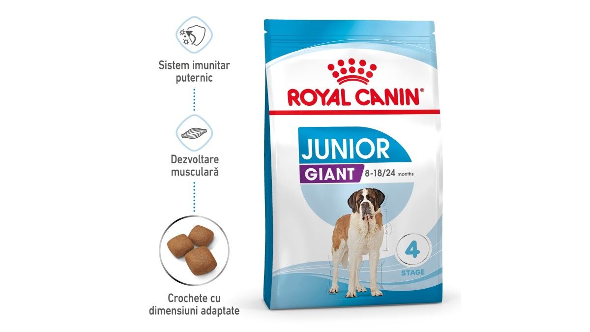 Royal Canin Giant Junior hrana uscata caine junior etapa 2 de crestere ...