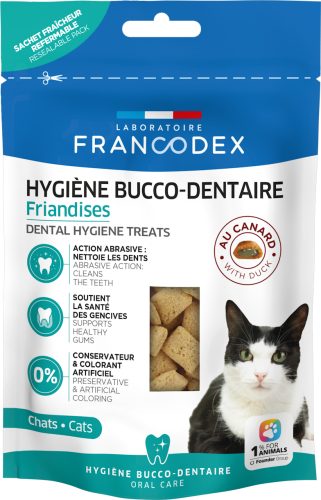 Francodex, recompense pentru igiena dentara, pisici, 65 g