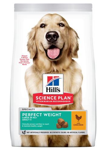 Hrana uscata caini, Hill's Science Plan Canine Adult Perfect Weight Large Breed Chicken, 12 kg
