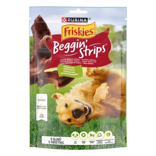 FRISKIES Beggin' Strips Cu Bacon, 120 g